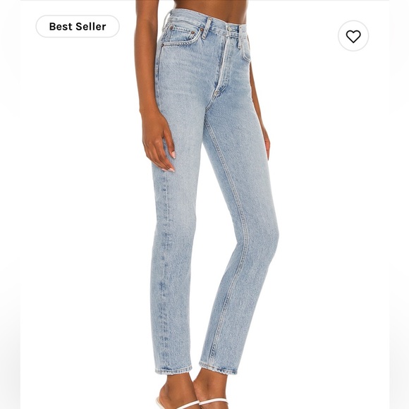 Agolde Riley High Rise Straight Crop - Picture 2 of 4